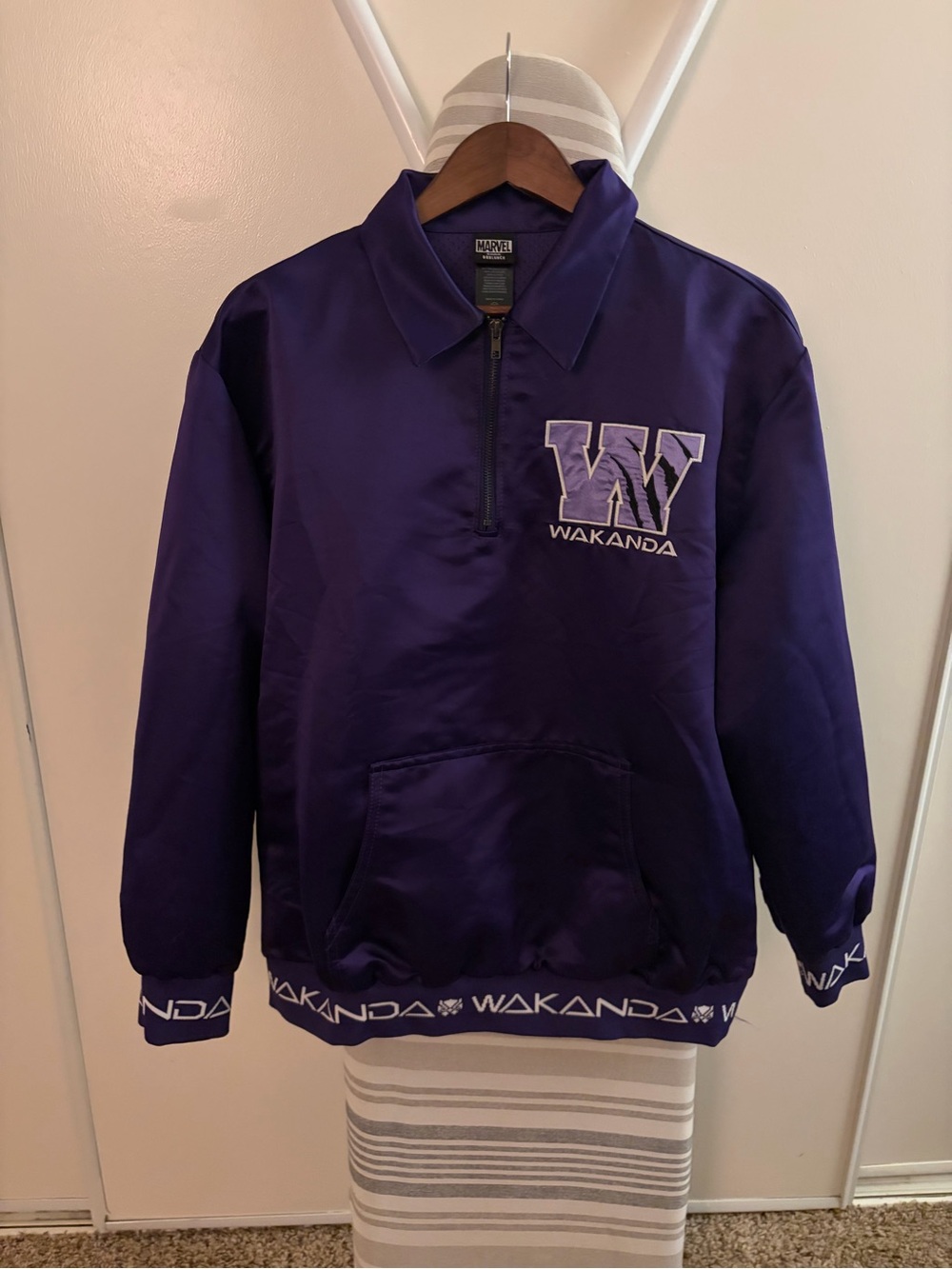 Marvel Wakanda Purple Kids Pullover Jacket with Logo